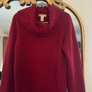 Marisa Christina Deep Red Cowl Neck Sweater